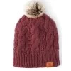 Ariat Beanie Unisex Cable Knit Hat In Windsor Wine