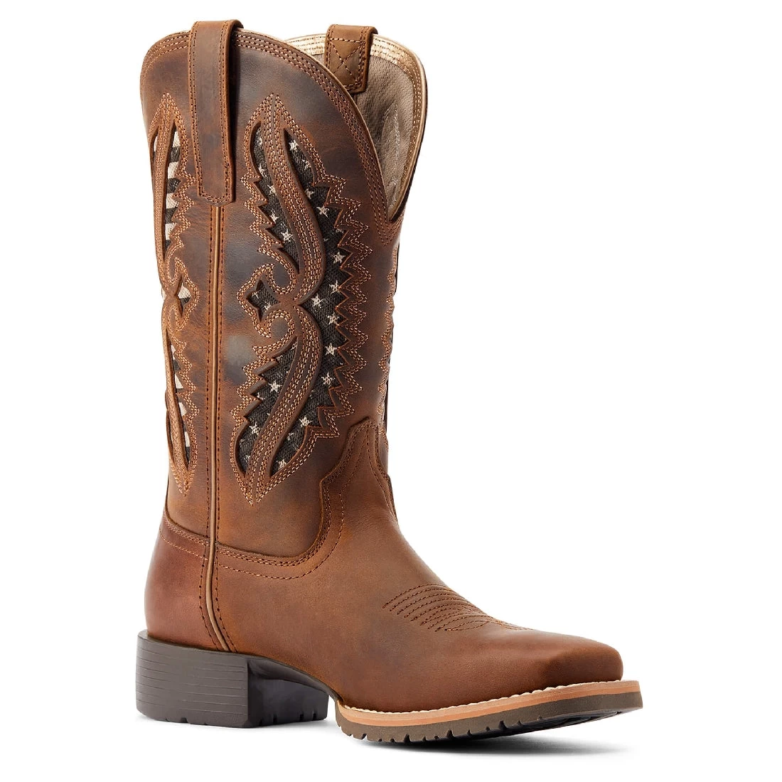 Western Boots Ariat Hybrid Rancher Venttek 360 Distressed Tan Ladies - Image 6