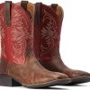 Western Boots Ariat Sport Pardner Matte Sp22 Rebel Brown & Blood Red Mens