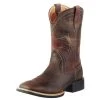 Western Boots Ariat Sport Wide Square Toe Distressed Brown Mens