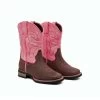 Western Boots Baxter Childrens Pink & Brown Youth