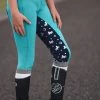 Jodhpurs Peter Williams Pull On Unicorn Printed Turquoise & Navy Childs